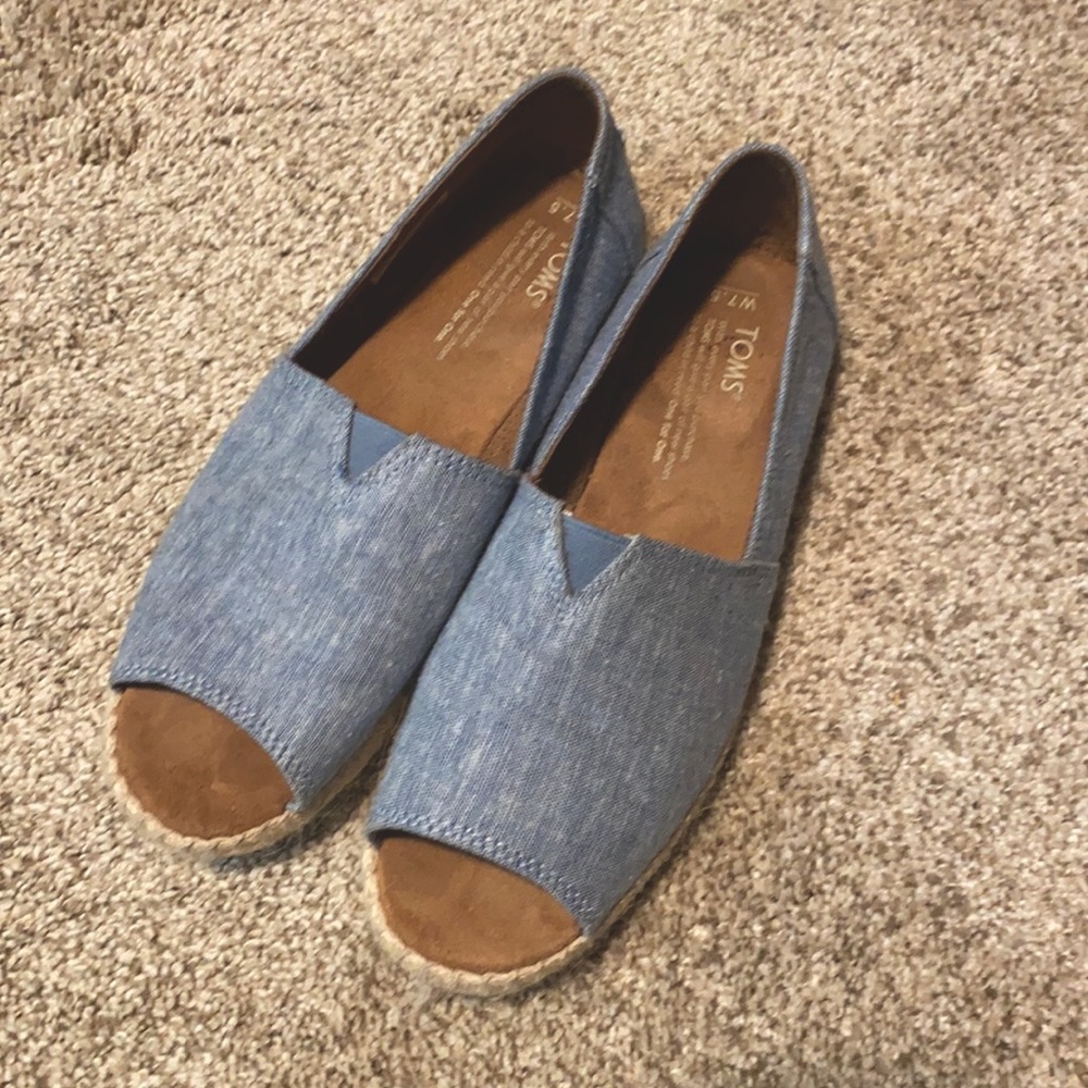 TOMS Womens Alpargata Open Toe Flats